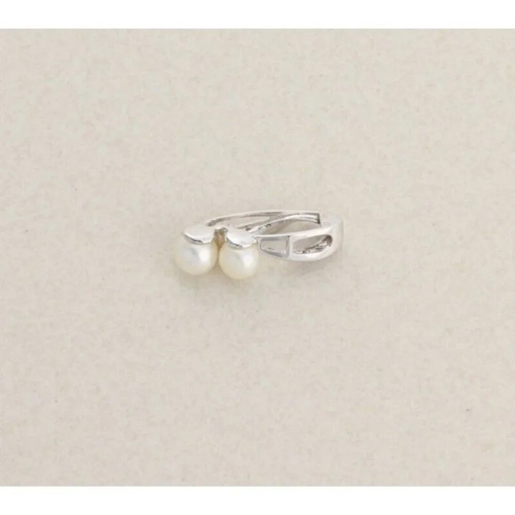 Pendant Only 10K White Gold Freshwater Pearl and Diamond Pendant - Picture 3 of 5